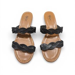 Style & Co. Black and Tan Braided Sandals